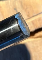 sharp edges gone, a bit rough, bench grinder would do much better.